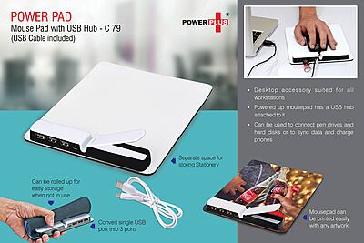 PowerPad: Mouse Pad With Usb Hub