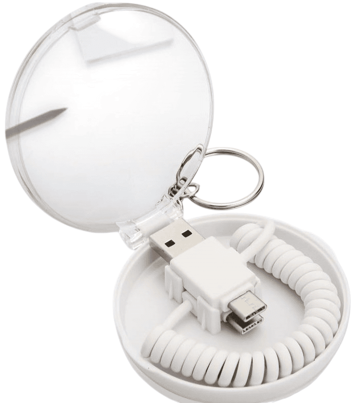 All in 1 charging cable with travel case and keychain All in 1 charging cable with travel case and keychain