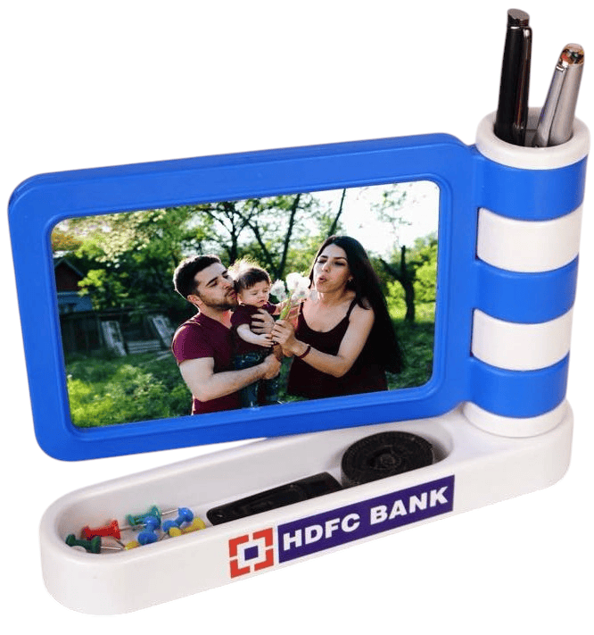 Flag style Photo frame with Pen Stand & Stationery holder Flag style Photo frame with Pen Stand & Stationery holder