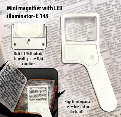 Mini magnifier with torch