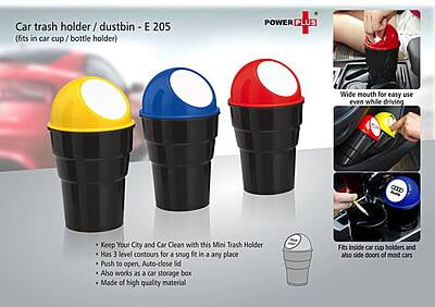 Car Trash Holder / Dustbin (Fits In Car Cup / Bottle Holder)
