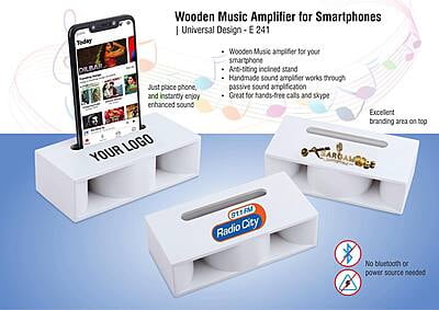 Wooden Music Amplifier For Smartphones | Universal Design (Printing Included Moq 100 Pc)