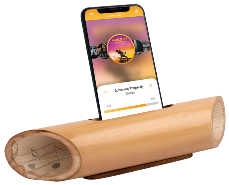 Bamboo Music Amplifier for Smartphones in PU gloss finish Bamboo Music Amplifier for Smartphones in PU gloss finish