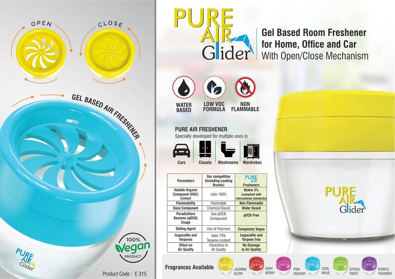 Pure Air Glider: Gel based room freshener for Home, Office and Car Pure Air Glider: Gel based room freshener for Home, Office and Car