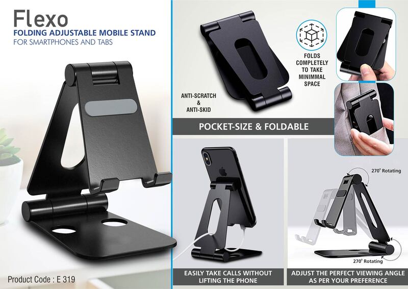 Flexo: Folding Metal Mobile Stand for Smartphones and Tabs Flexo: Folding Metal Mobile Stand for Smartphones and Tabs