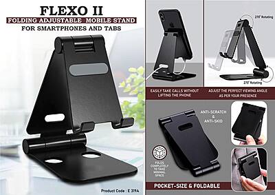 Flexo II: Folding Metal Mobile Stand for Smartphones| Folds completely to take minimal space