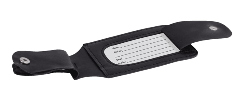 PU Luggage Tag with Hidden Info Card PU Luggage Tag with Hidden Info Card