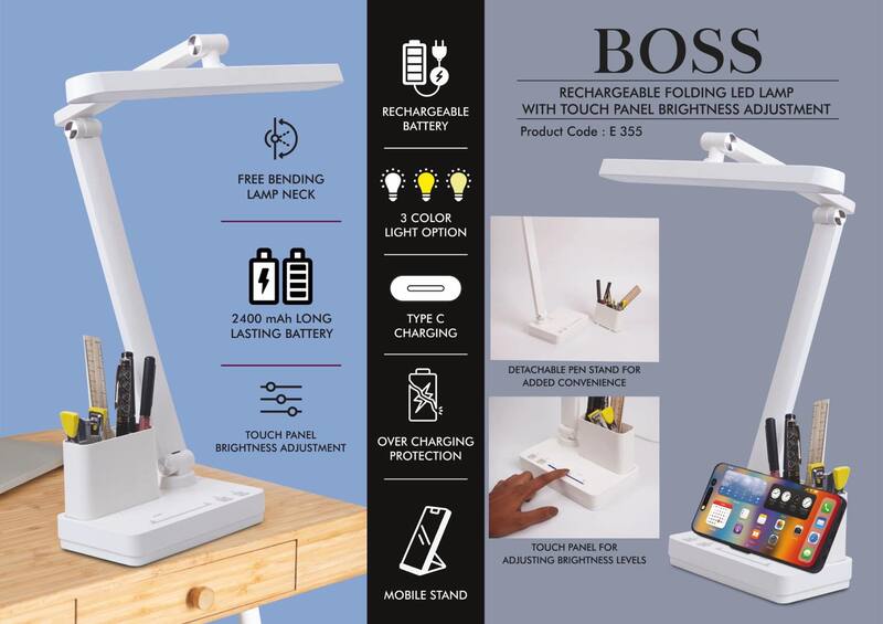 Boss : Rechargeable Folding LED lamp with Touch panel Brightness adjustment | Boss : Rechargeable Folding LED lamp with Touch panel Brightness adjustment |