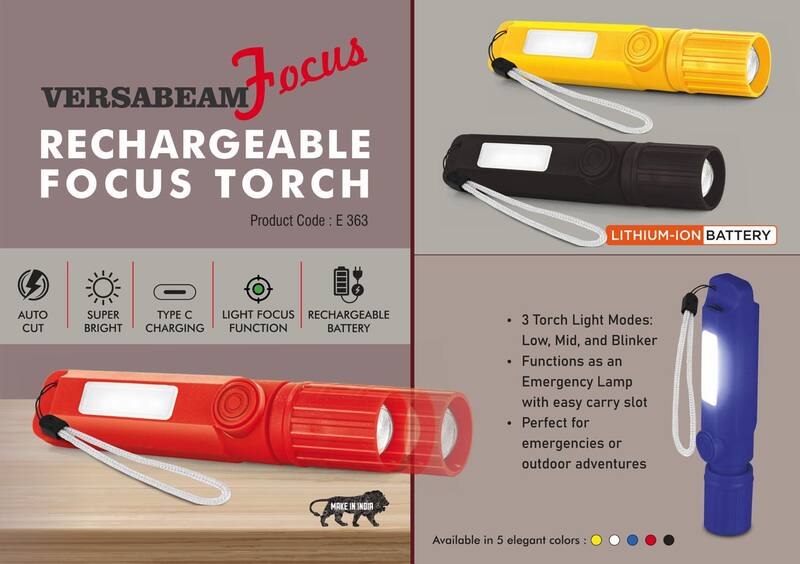 VersaBeam Focus: Rechargeable Focus Torch with 2 Light modes VersaBeam Focus: Rechargeable Focus Torch with 2 Light modes
