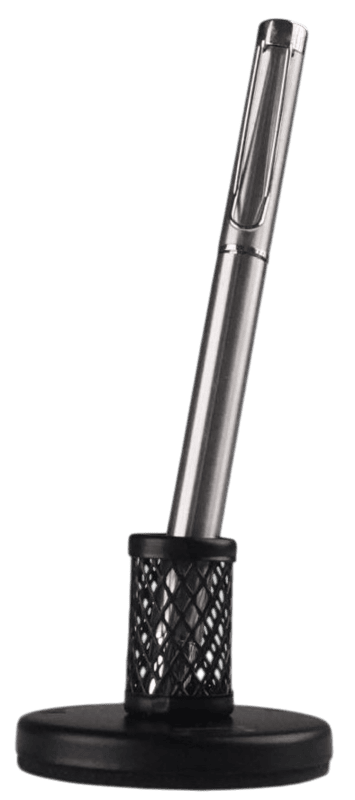 Vibe: Metal Paperweight with Magnetic Pen Stand Vibe: Metal Paperweight with Magnetic Pen Stand