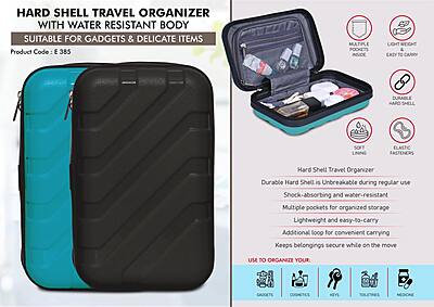 Hard Shell Travel Organizer with unbreakable shell