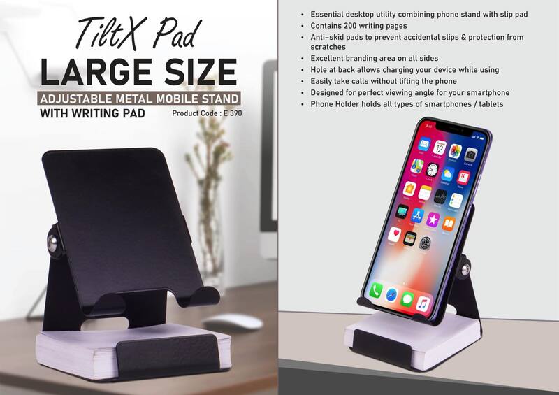 TiltX Pad: Large size Adjustable metal mobile stand with writing pad TiltX Pad: Large size Adjustable metal mobile stand with writing pad