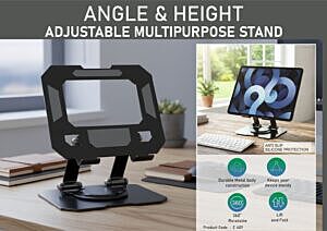 Angle & Height adjustable multipurpose stand Rotating base