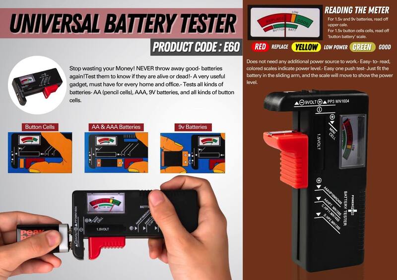 Power Plus universal battery tester Power Plus universal battery tester