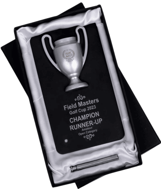 Winner Cup Desk Trophy with stand | Black Plate Winner Cup Desk Trophy with stand | Black Plate