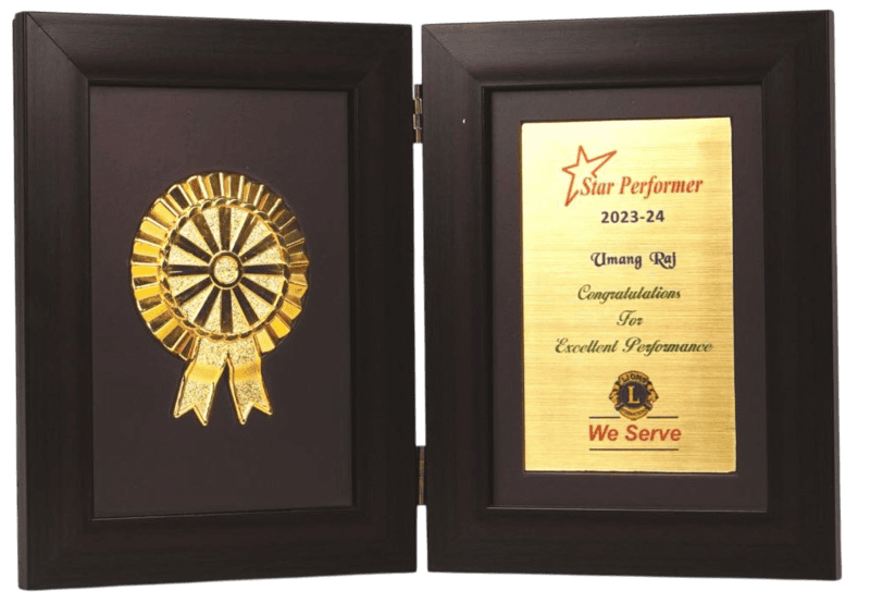 Book Style Folding Trophy with Award Motif Book Style Folding Trophy with Award Motif