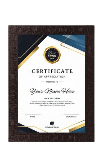 Hanging Certificate with Landscape & Portrait Modes | A4 size insert Hanging Certificate with Landscape & Portrait Modes | A4 size insert