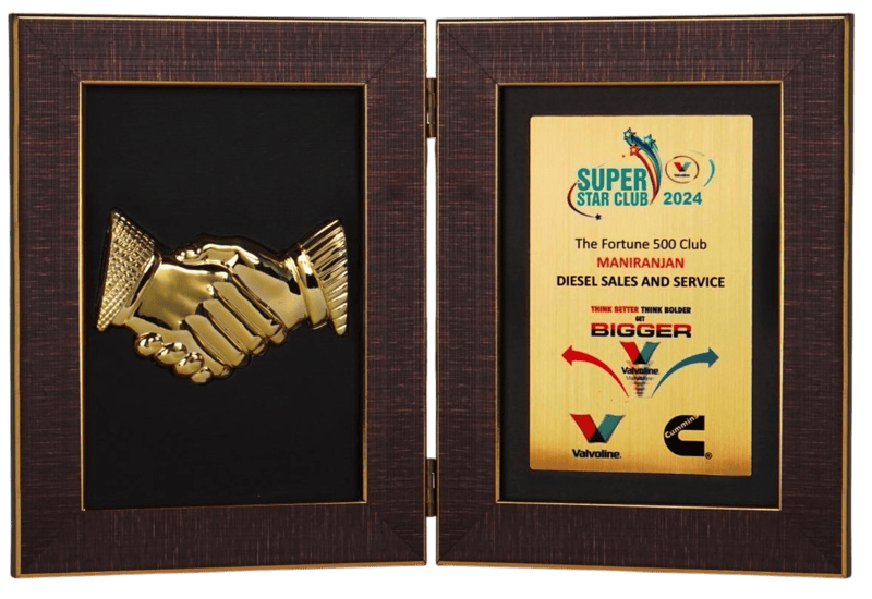 Book Style Folding Trophy with Handshake Motif | 8.5 x 6.5″ | Solid Background Book Style Folding Trophy with Handshake Motif | 8.5 x 6.5″ | Solid Background