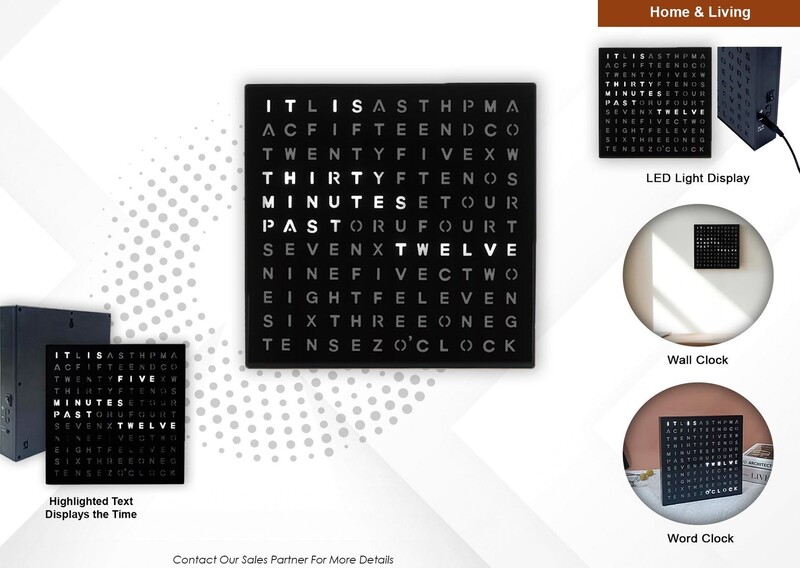 LIGHT UP WORD CLOCK Grid LIGHT UP WORD CLOCK Grid