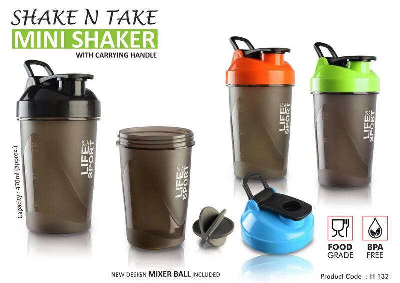 Shake n Take: Mini shaker with Handle Shake n Take: Mini shaker with Handle