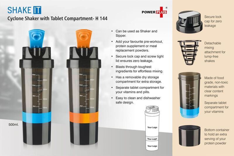 Shake it Cyclone shaker with Tablet compartment Shake it Cyclone shaker with Tablet compartment