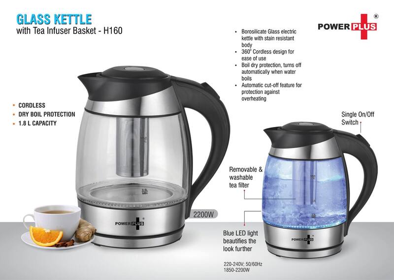Glass Kettle With Tea Infuser Basket & LED Illumination Glass Kettle With Tea Infuser Basket & LED Illumination
