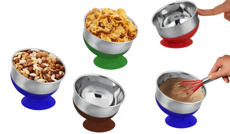 Stainless steel Serving bowl with suction base Stainless steel Serving bowl with suction base