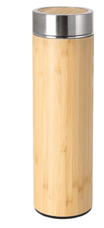 Stainless steel Bamboo Vacuum flask with Tea Strainer Stainless steel Bamboo Vacuum flask with Tea Strainer