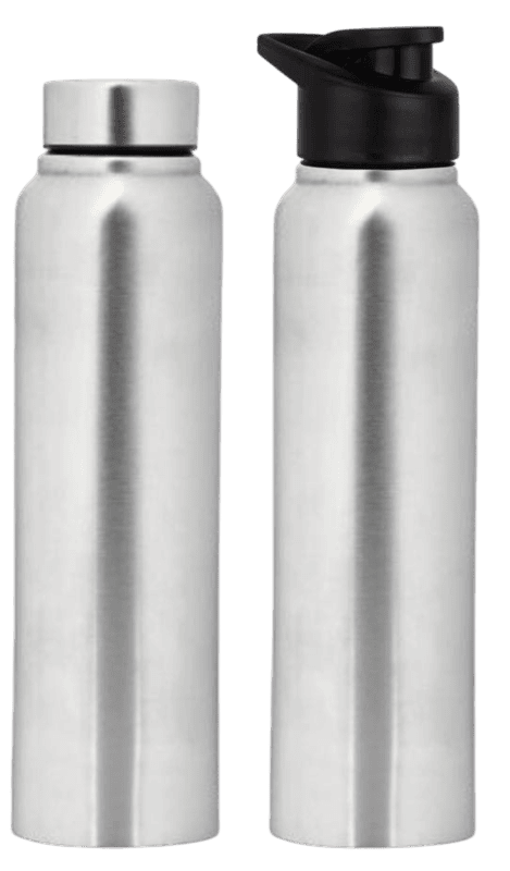 Straight steel single wall bottle Natural Straight steel single wall bottle Natural