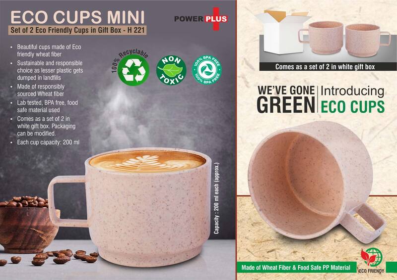 Eco cups mini: Set of 2 eco friendly cups in gift box Eco cups mini: Set of 2 eco friendly cups in gift box