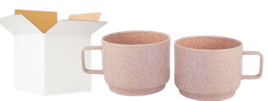 Eco cups mini: Set of 2 eco friendly cups in gift box Eco cups mini: Set of 2 eco friendly cups in gift box