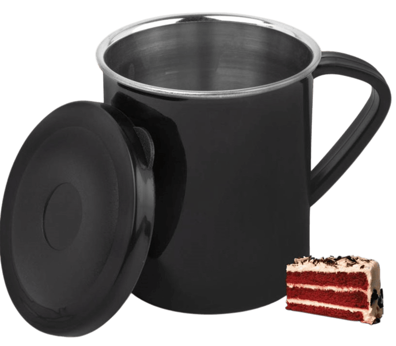 Shiny Steel Coffee mug with handle Shiny Steel Coffee mug with handle