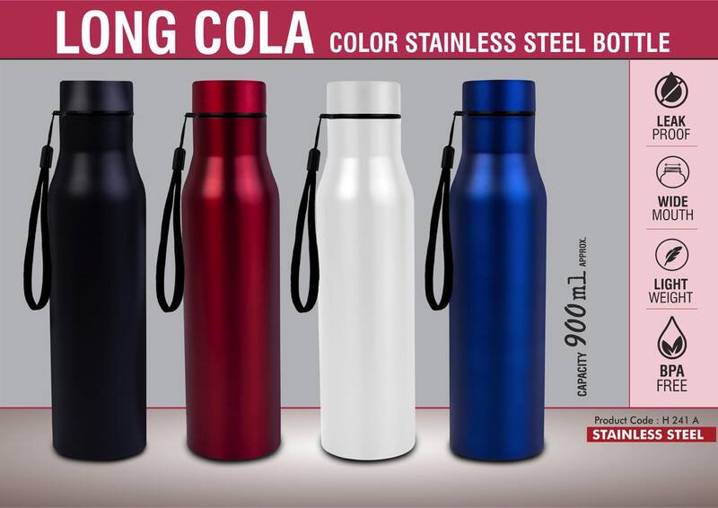 Long Cola Colored Stainless steel single wall bottle Long Cola Colored Stainless steel single wall bottle