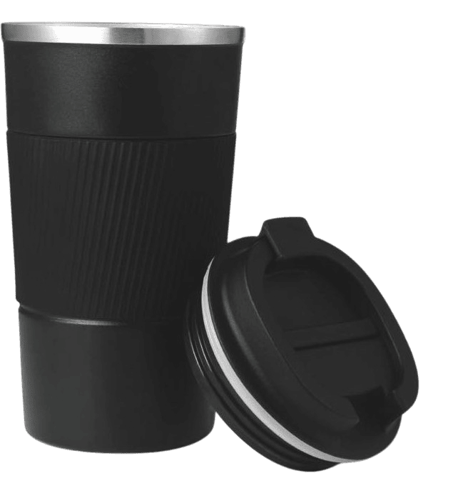 Cafe Buddy: Stainless Steel Vacuum coffee mug with Silicon Grip Cafe Buddy: Stainless Steel Vacuum coffee mug with Silicon Grip