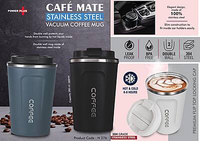 Cafe Mate: Stainless Steel Vacuum coffee mug