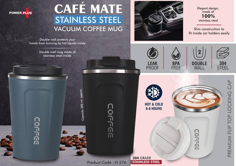 Cafe Mate: Stainless Steel Vacuum coffee mug