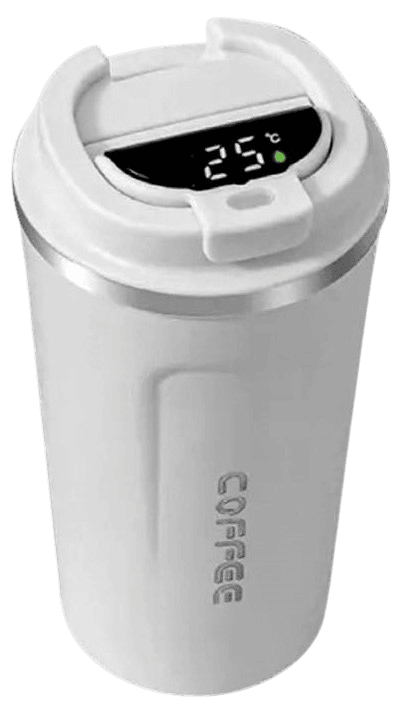 Cafe Mate Pro: Stainless Steel Vacuum coffee mug with Temperature Display | Cafe Mate Pro: Stainless Steel Vacuum coffee mug with Temperature Display |