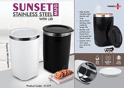 Sunset : Stainless Steel Mug with Lid