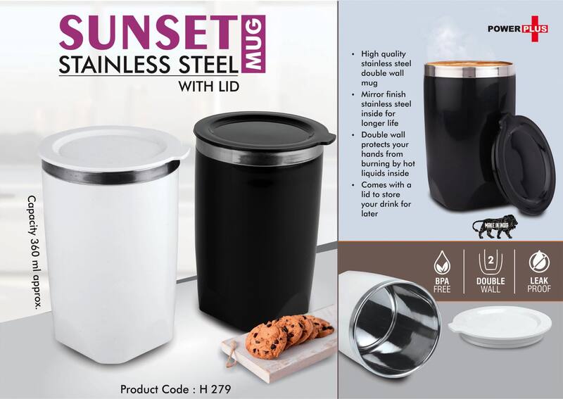Sunset : Stainless Steel Mug with Lid Sunset : Stainless Steel Mug with Lid