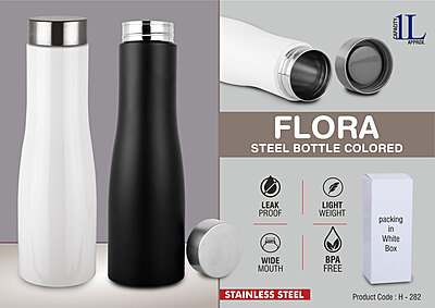Flora Steel single wall bottle Colored
