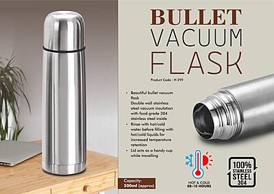 Bullet vacuum flask with Cap