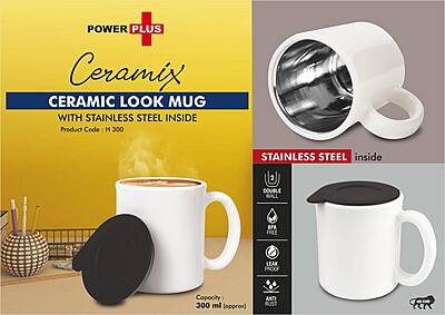 Ceramix: Ceramic Look mug with Stainless Steel inside