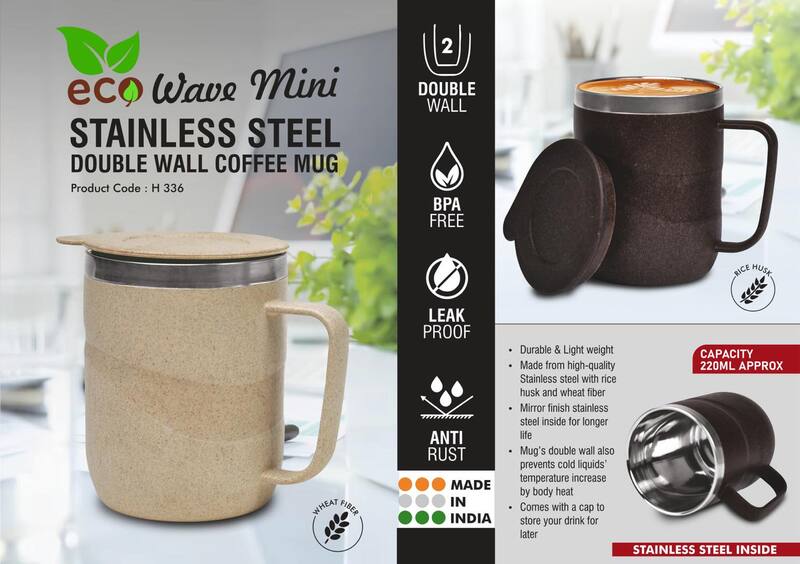EcoWave Mini: Stainless Steel Double wall Coffee mug EcoWave Mini: Stainless Steel Double wall Coffee mug