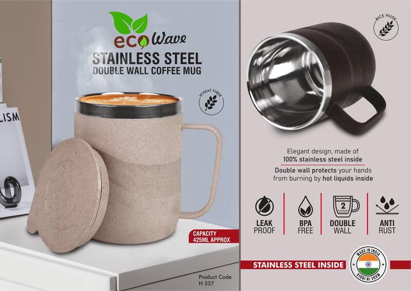 EcoWave: Stainless Steel Double wall Coffee mug