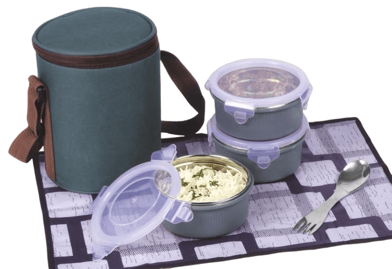 Zippy Nova: Lunch box bag with 3 Stainless steel containers,