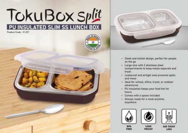 TokuBox Split: Slim Lunch box