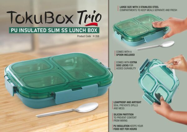 TokuBox Trio: Slim Lunch box TokuBox Trio: Slim Lunch box