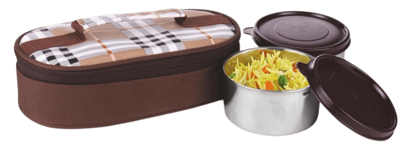 Zippy Go: Lunch bag with 2 SS round containers Zippy Go: Lunch bag with 2 SS round containers