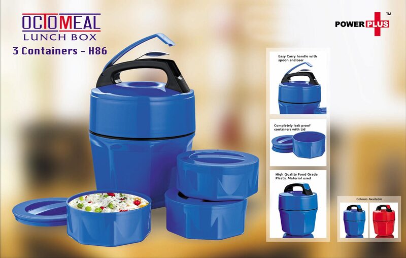 Octomeal Lunch box – 3 containers (plastic) Octomeal Lunch box – 3 containers (plastic)