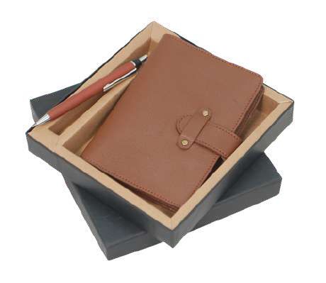LEATHERETTE A6 NOTEBOOK WITH PEN SET